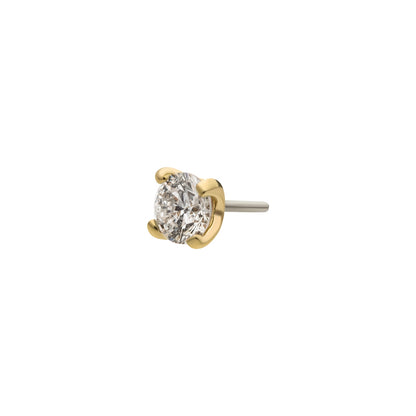 Revelry 3mm Lab-Grown Round Diamond Solitaire Topper in 14K Yellow Gold