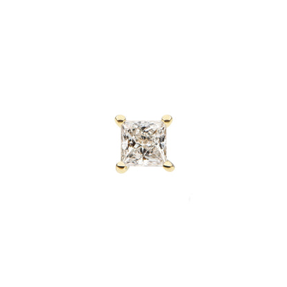 Revelry 2.5mm Lab-Grown Princess Cut Diamond Solitaire Topper in 14K Yellow Gold front view
