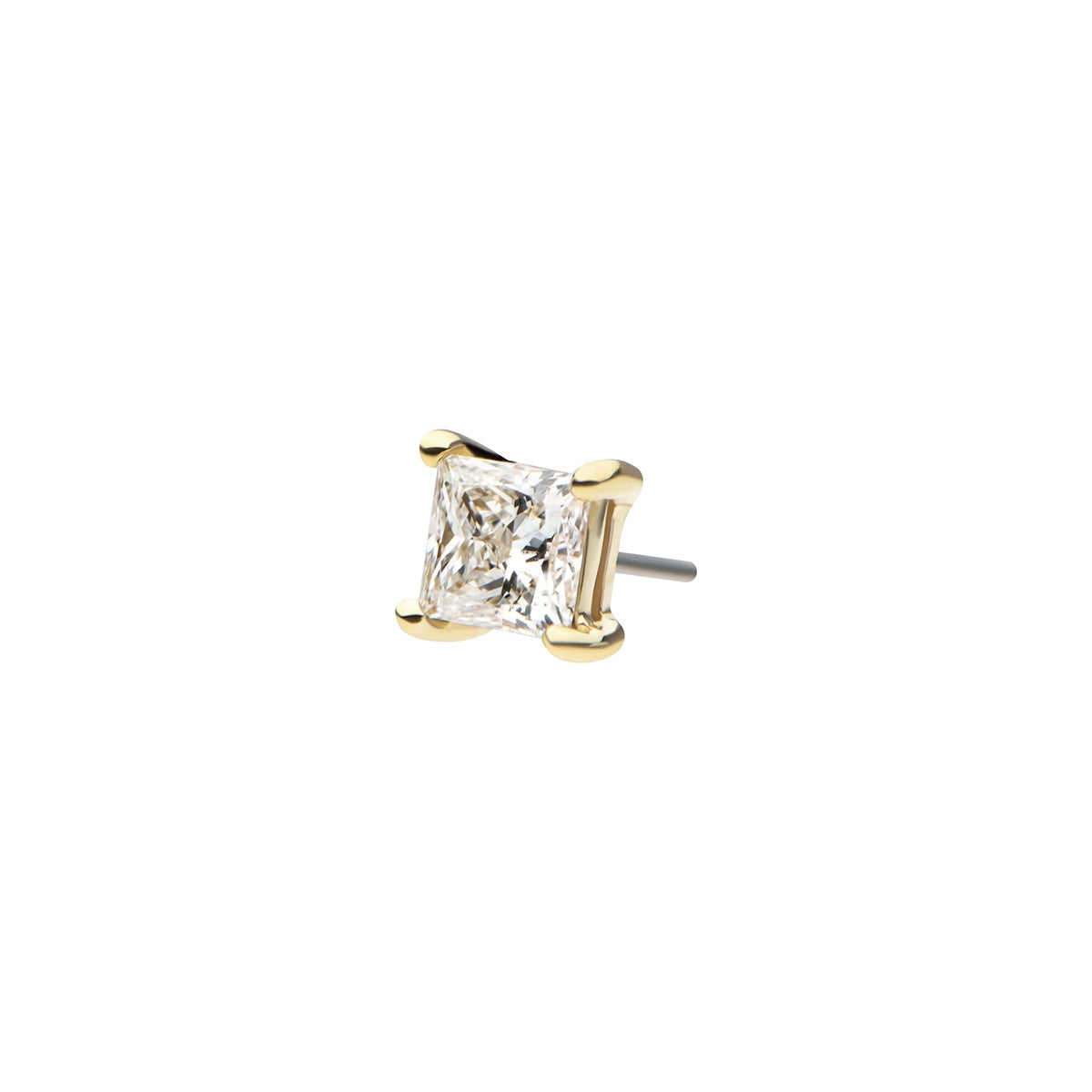 Revelry 2.5mm Lab-Grown Princess Cut Diamond Solitaire Topper in 14K Yellow Gold
