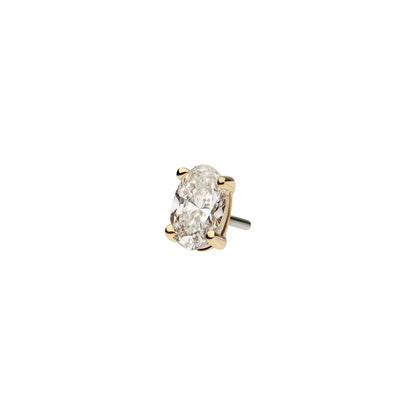 Revelry 4 x 2.5mm Lab-Grown Oval Diamond Solitaire Topper in 14K Yellow Gold