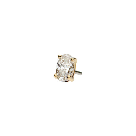 Revelry 4 x 2.5mm Lab-Grown Oval Diamond Solitaire Topper in 14K Yellow Gold