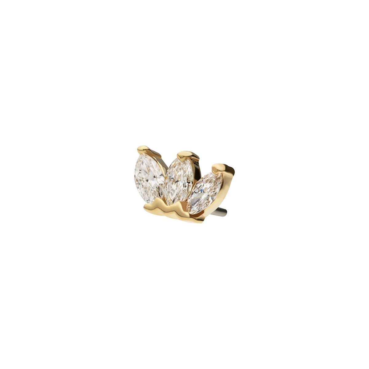 Revelry 1/10 ct. tw. Lab-Grown Marquise 3-Stone Diamond Topper in 14K Yellow Gold