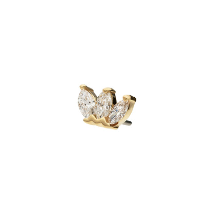 Revelry 1/10 ct. tw. Lab-Grown Marquise 3-Stone Diamond Topper in 14K Yellow Gold