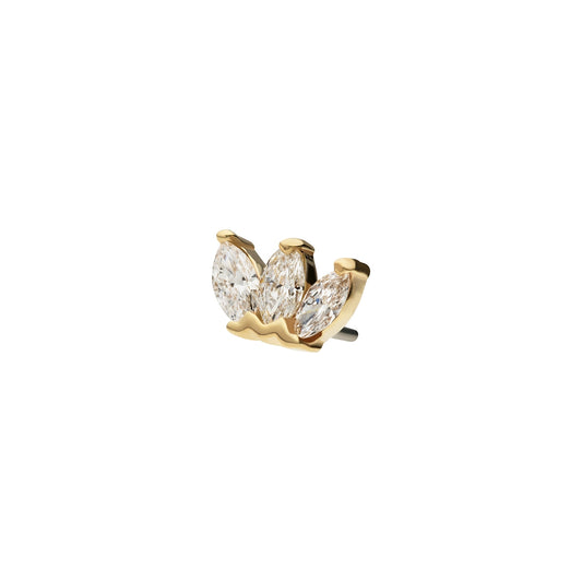 Revelry 1/10 ct. tw. Lab-Grown Marquise 3-Stone Diamond Topper in 14K Yellow Gold