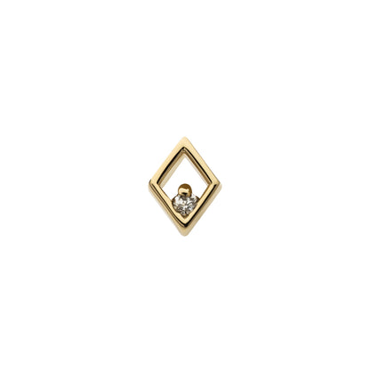 Revelry Lab-Grown Round Diamond Accent Kite Shaped Topper in 14K Yellow Gold front view