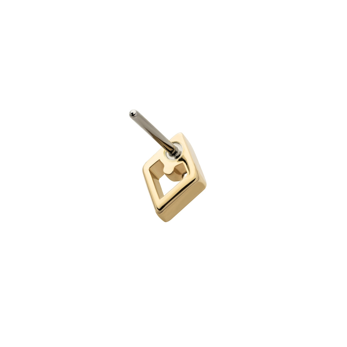 Revelry Lab-Grown Round Diamond Accent Kite Shaped Topper in 14K Yellow Gold close-up detail