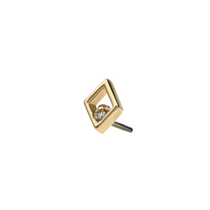 Revelry Lab-Grown Round Diamond Accent Kite Shaped Topper in 14K Yellow Gold