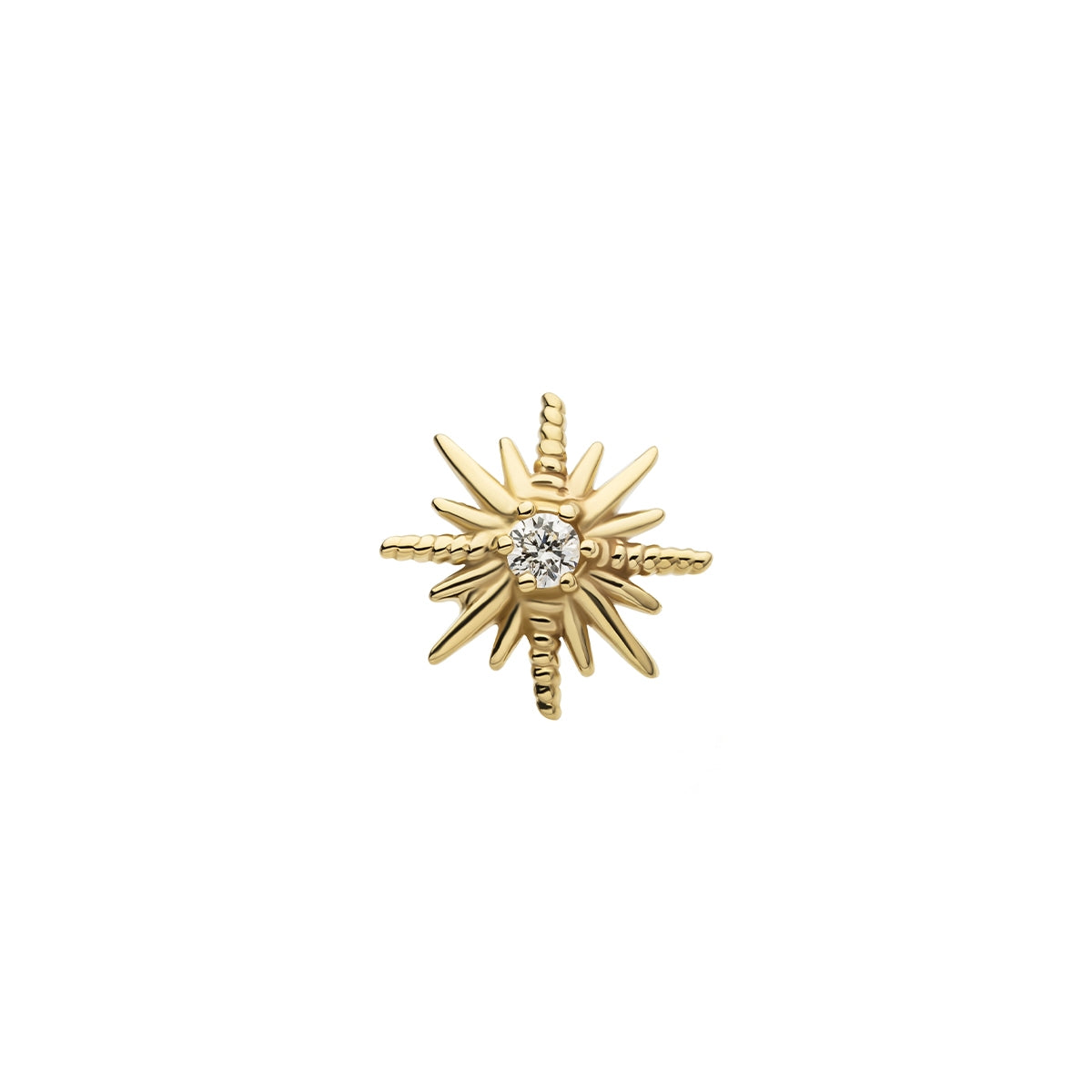 Revelry Lab-Grown Round Diamond Accent Starburst Topper in 14K Yellow Gold front view