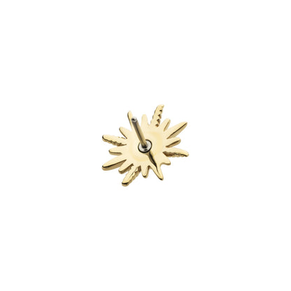 Revelry Lab-Grown Round Diamond Accent Starburst Topper in 14K Yellow Gold close-up detail