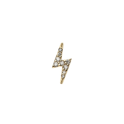 Revelry 1/10 ct. tw. Lab-Grown Diamond Lightning Bolt Topper in 14K Yellow Gold front view