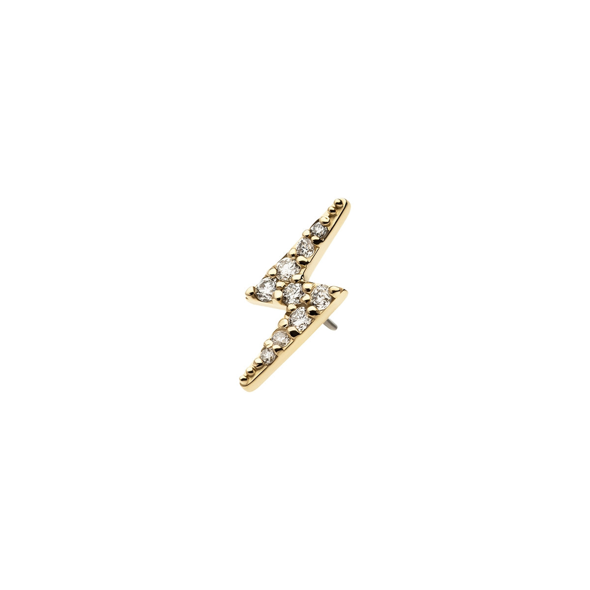 Revelry 1/10 ct. tw. Lab-Grown Diamond Lightning Bolt Topper in 14K Yellow Gold