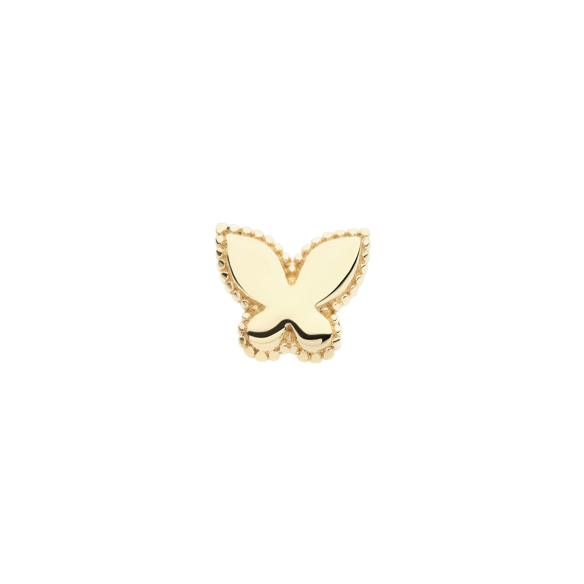 Revelry Polished Milgrain Butterfly Topper in 14K Yellow Gold front view