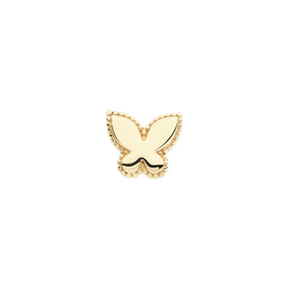 Revelry Polished Milgrain Butterfly Topper in 14K Yellow Gold front view