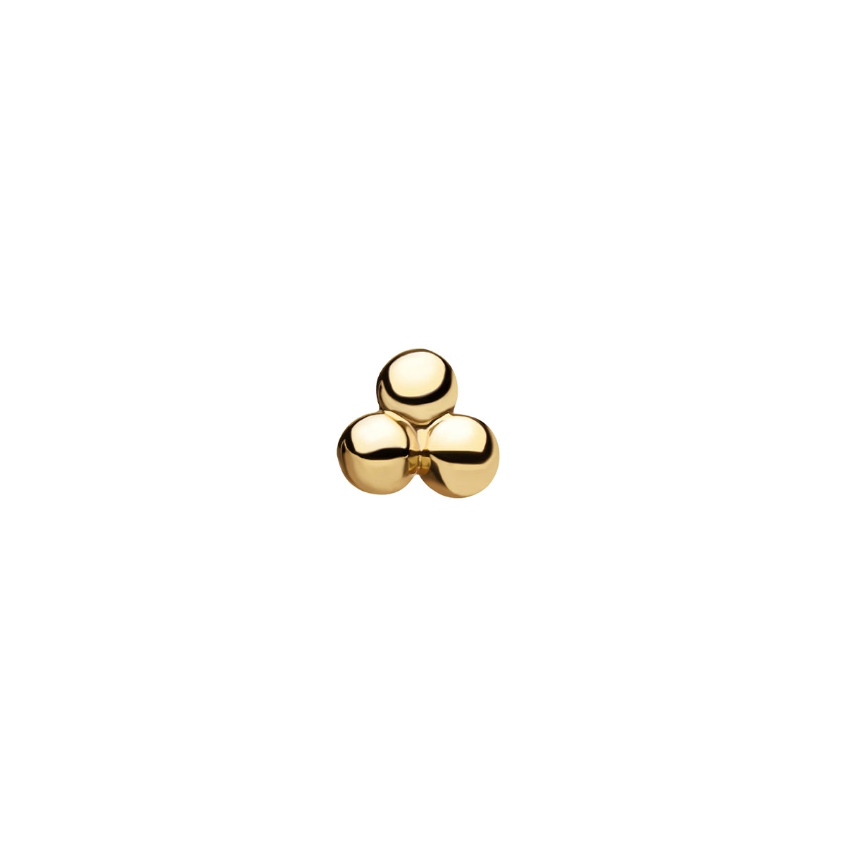 Revelry Triple Ball Topper in 14K Yellow Gold front view