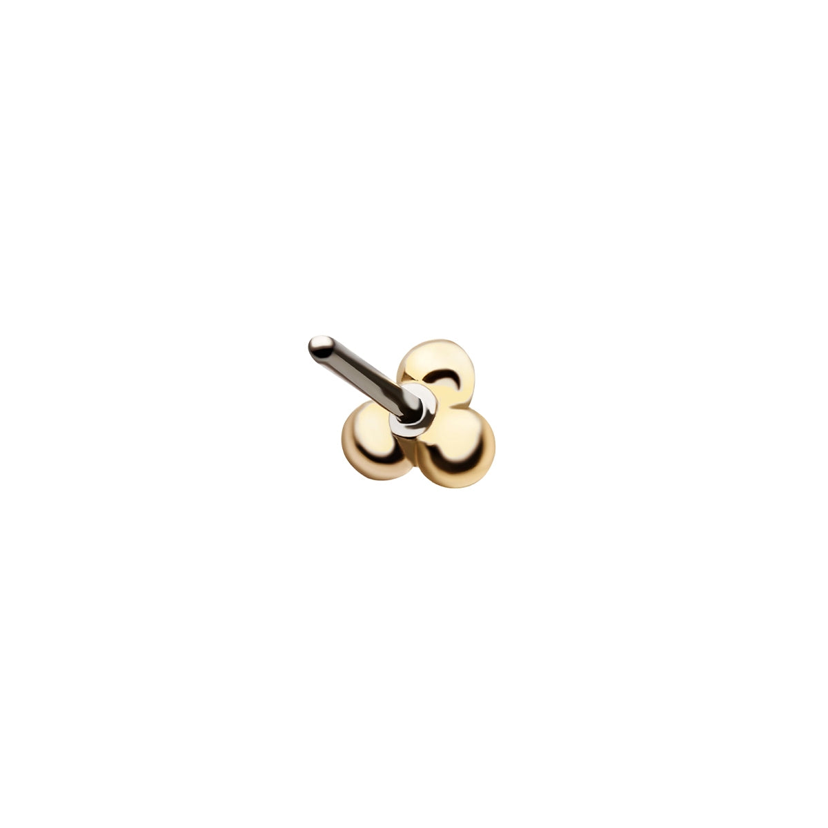 Revelry Triple Ball Topper in 14K Yellow Gold close-up detail