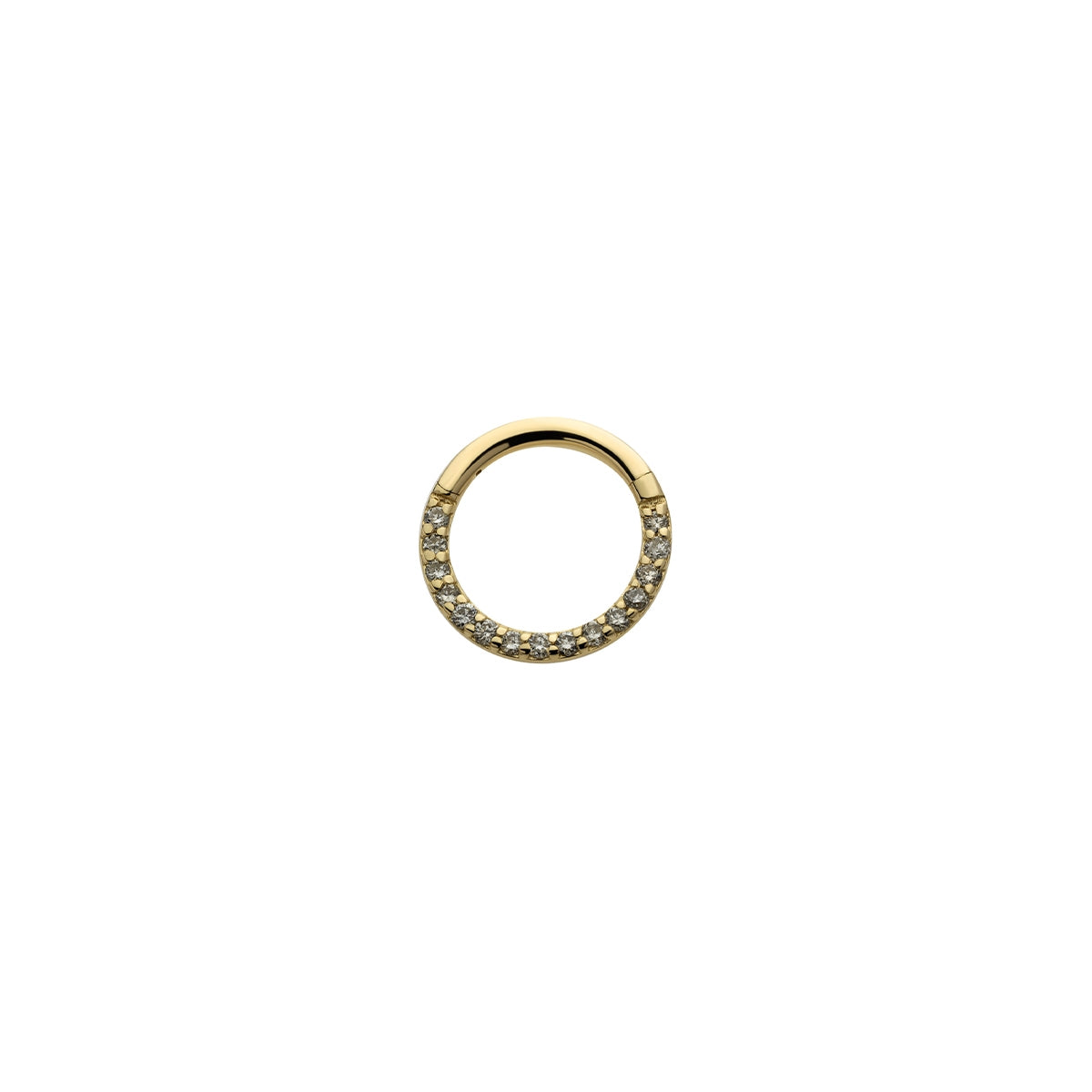 Revelry 16g 8mm 1/5 ct. tw. Lab-Grown Diamond Clicker Hoop in 14K Yellow Gold
