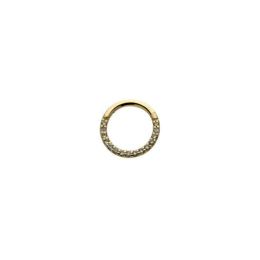 Revelry 16g 8mm 1/5 ct. tw. Lab-Grown Diamond Clicker Hoop in 14K Yellow Gold