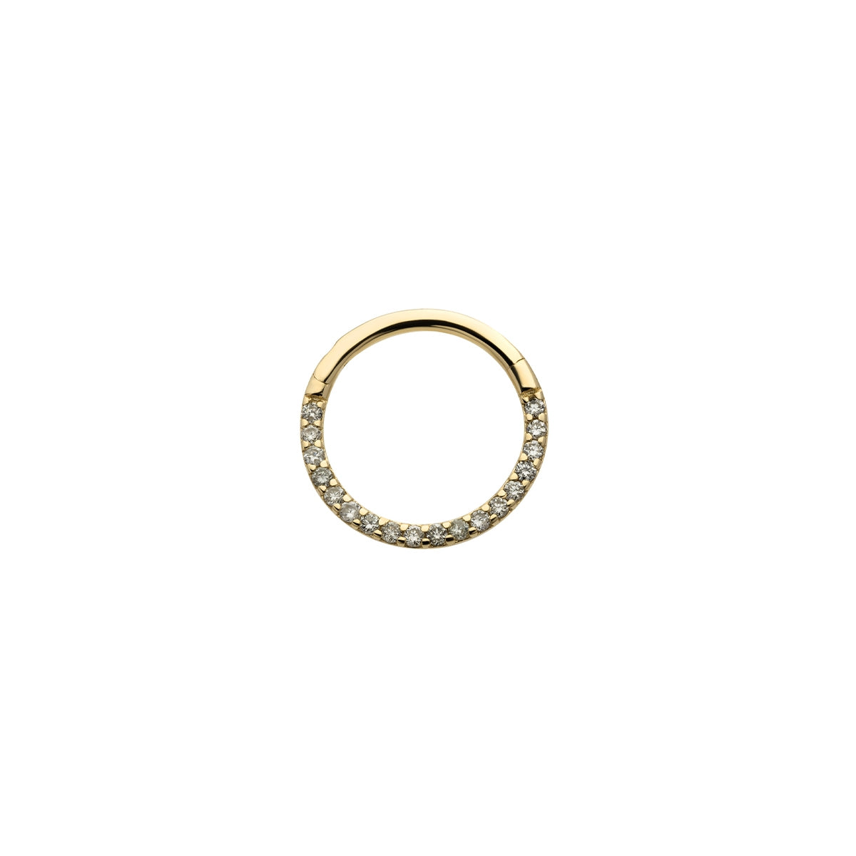 Revelry 16g 10mm 1/5 ct. tw. Lab-Grown Diamond Clicker Hoop in 14K Yellow Gold