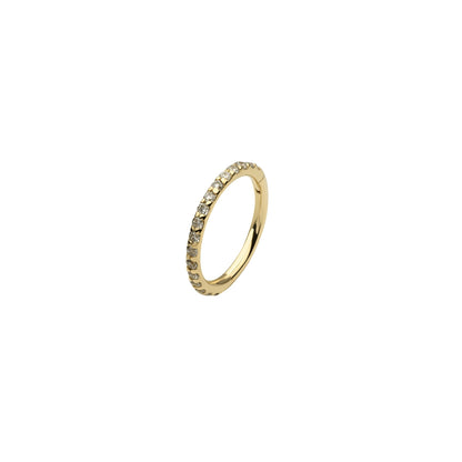 Revelry 18g 8mm Lab-Grown Diamond Accent Clicker Hoop in 14K Yellow Gold