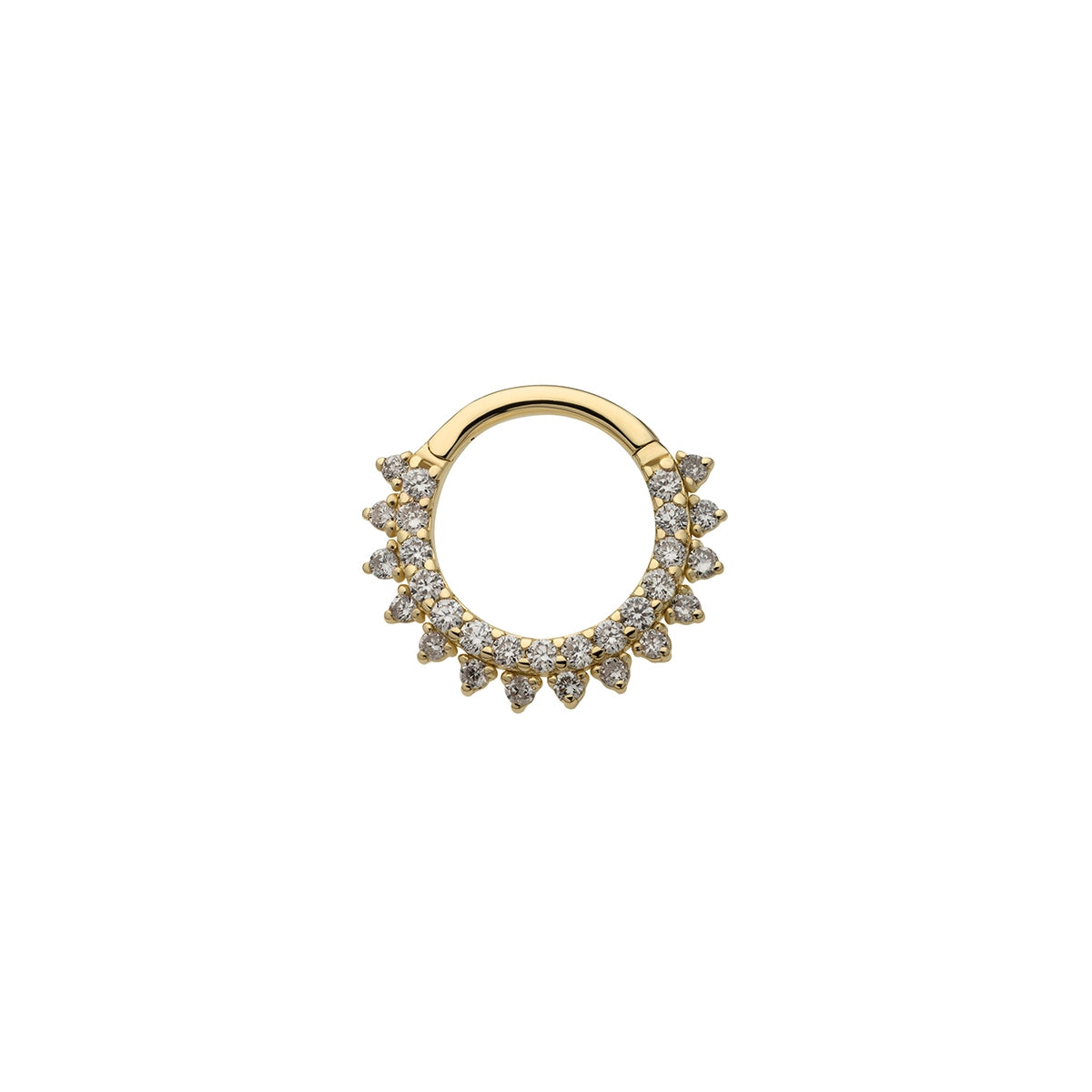 Revelry 16g 8mm 1/5 ct. tw. Lab-Grown Diamond Starburst Clicker Hoop in 14K Yellow Gold