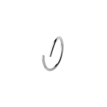 Revelry 18g 7mm Polished Seamless Hoop in 14K White Gold front view