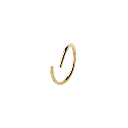 Revelry 18g 7mm Polished Seamless Hoop in 14K Yellow Gold front view