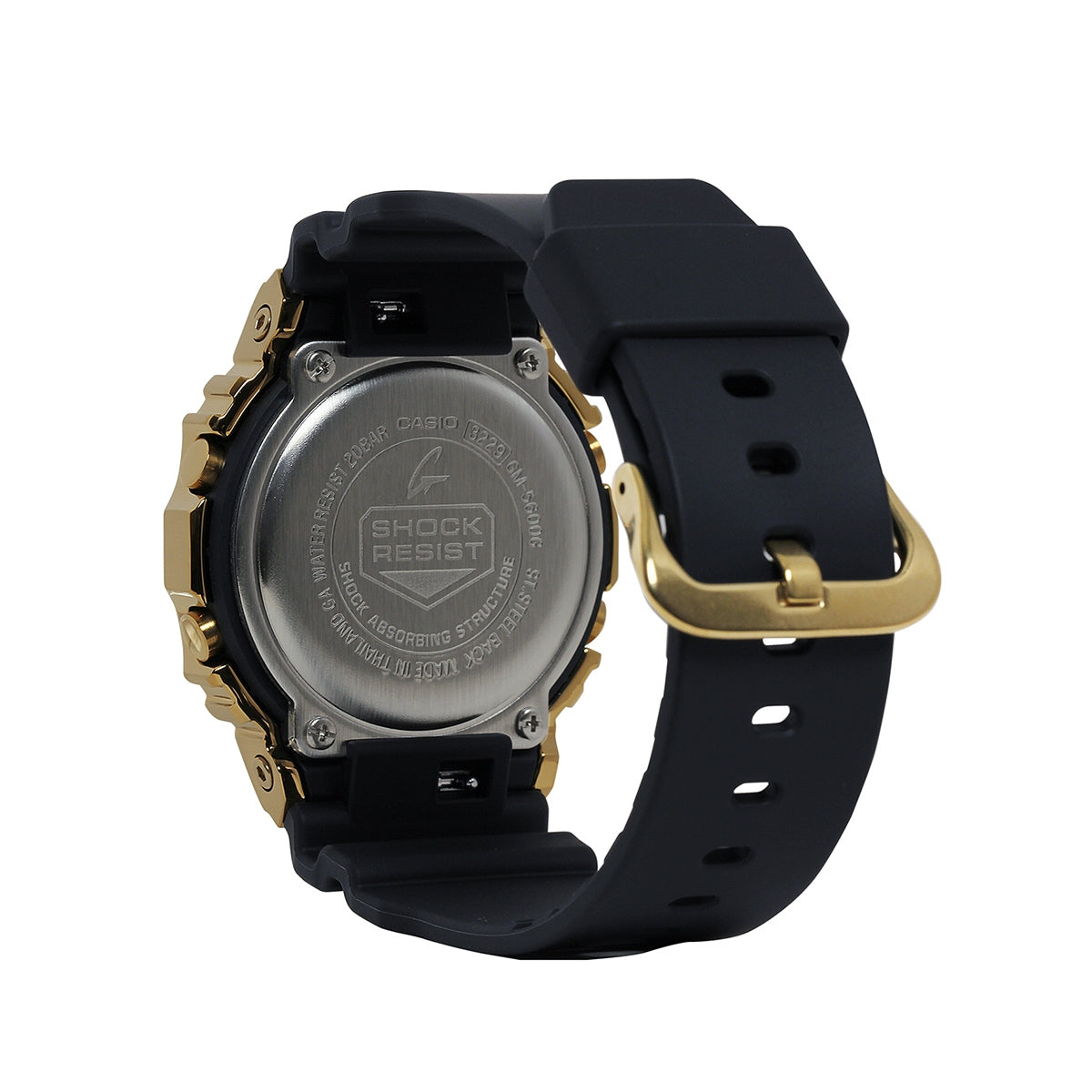 G-Shock Men's G-Steel Digital Gold-Tone Stainless Steel Watch with Black Resin Strap front view
