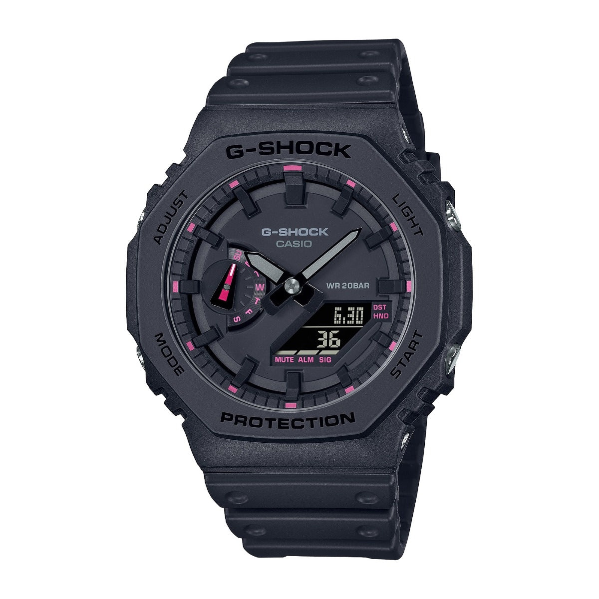 G-Shock Men's 2100 Black Carbon Watch with Black Dial & Resin Strap