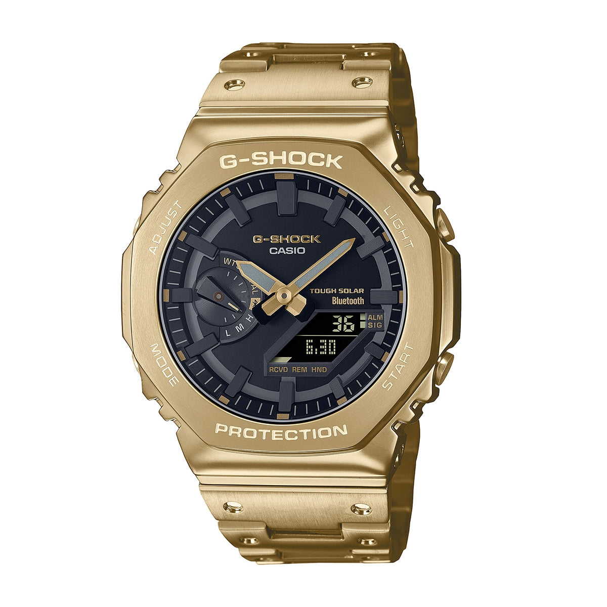 G-Shock Men's Full Metal Gold-Tone Stainless Steel Watch with Black Dial