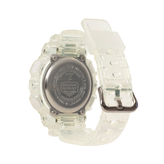 G-Shock Ladies' Analog-Digital White Resin Watch with Gold Dial front view