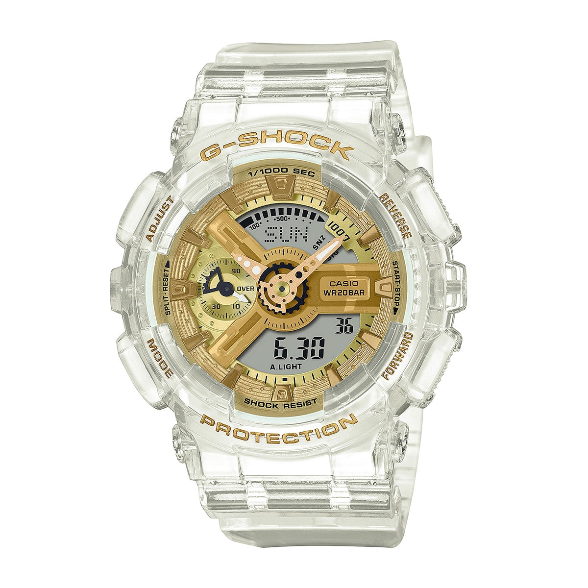 G-Shock Ladies' Analog-Digital White Resin Watch with Gold Dial (2)