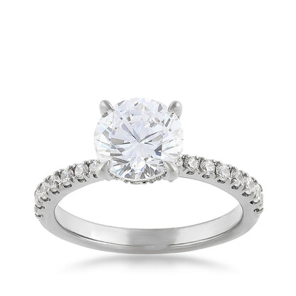 Adamante 2-1/2 ct. tw. Lab-Grown Round Brilliant Diamond Double Hidden Halo Engagement Ring in 14K White Gold