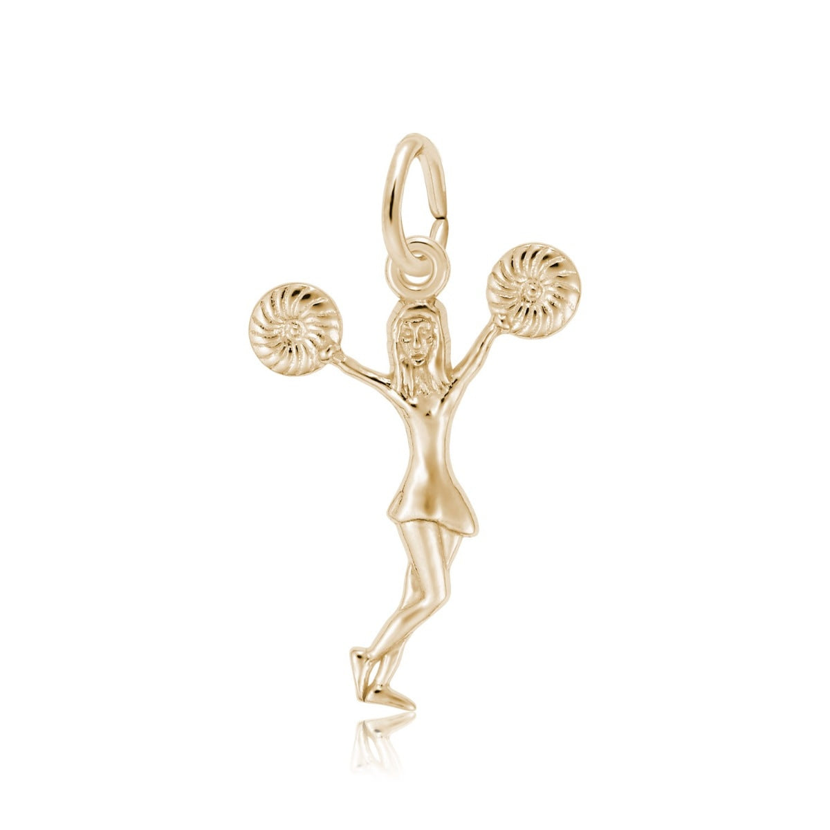 Cheerleader Charm in 14K Yellow Gold