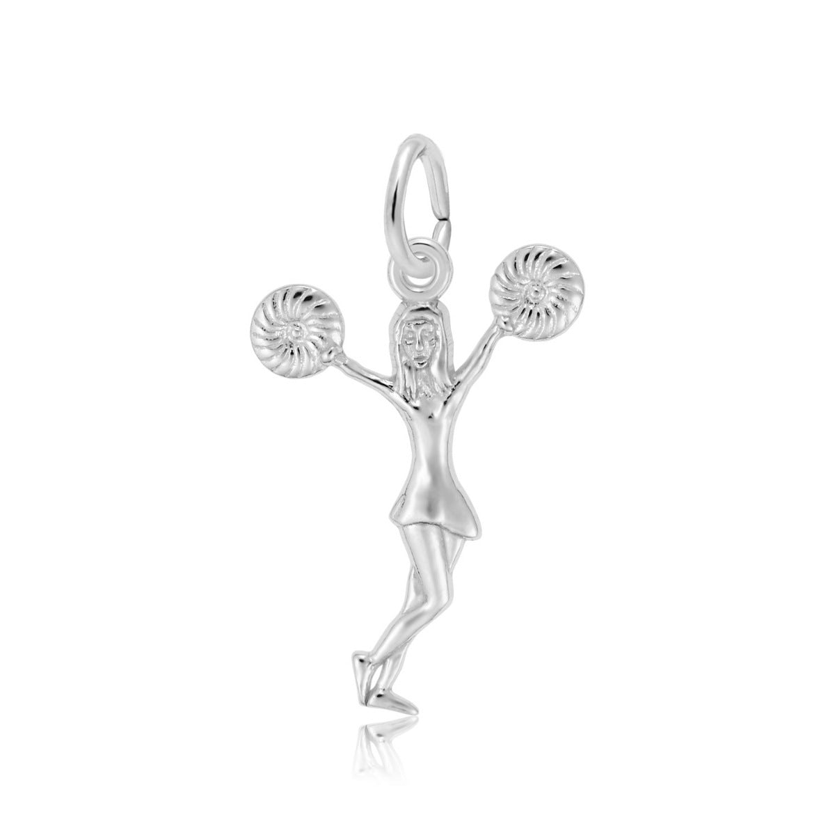 Cheerleader Charm in Sterling Silver