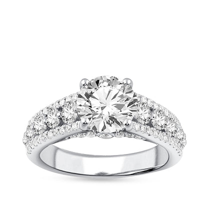 Adamante 3-1/3 ct. tw. Lab-Grown Round Brilliant Diamond Multi-Row Engagement Ring in 14K White Gold