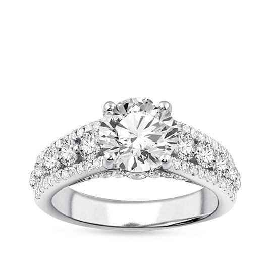 Adamante 3-1/3 ct. tw. Lab-Grown Round Brilliant Diamond Multi-Row Engagement Ring in 14K White Gold
