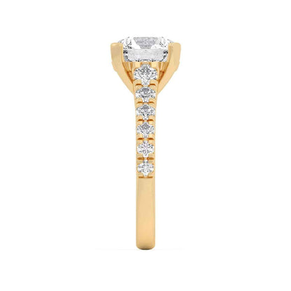 Adamante 3-1/2 ct. tw. Lab-Grown Round Brilliant Diamond Engagement Ring in 14K Yellow Gold front view