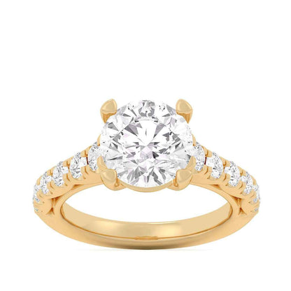 Adamante 3-1/2 ct. tw. Lab-Grown Round Brilliant Diamond Engagement Ring in 14K Yellow Gold