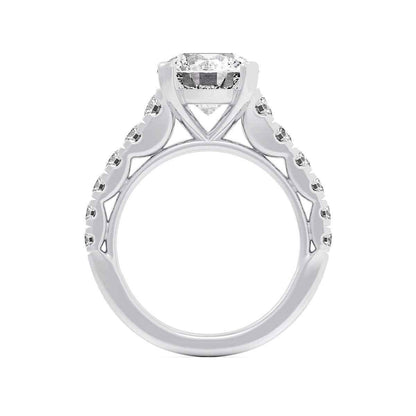 Adamante 3-1/2 ct. tw. Lab-Grown Round Brilliant Diamond Engagement Ring in 14K White Gold front view