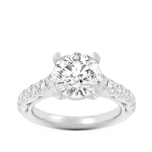 Adamante 3-1/2 ct. tw. Lab-Grown Round Brilliant Diamond Engagement Ring in 14K White Gold