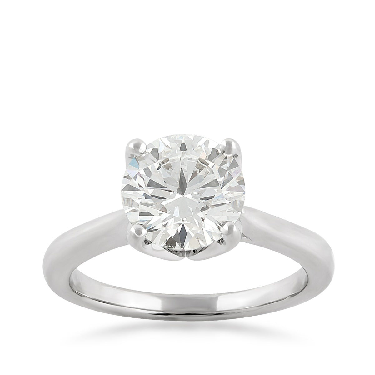 Adamante 3 ct. tw. Lab-Grown Round Brilliant Diamond Solitaire Engagement Ring in 14K White Gold (2)