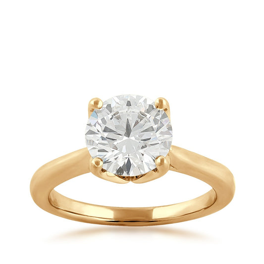 Adamante 3 ct. tw. Lab-Grown Round Brilliant Diamond Solitaire Engagement Ring in 14K Yellow Gold (2)