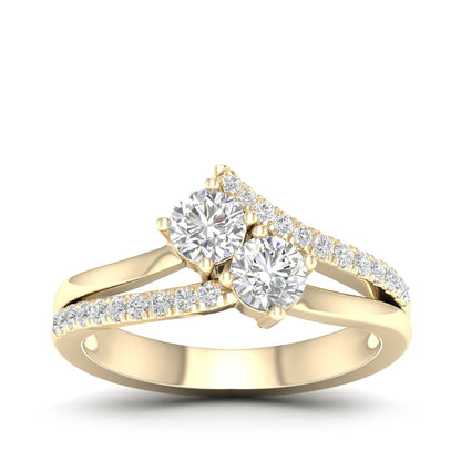Adamante x 2BeLoved 1 ct. tw. Lab-Grown Diamond Anniversary Ring in 14K Yellow Gold