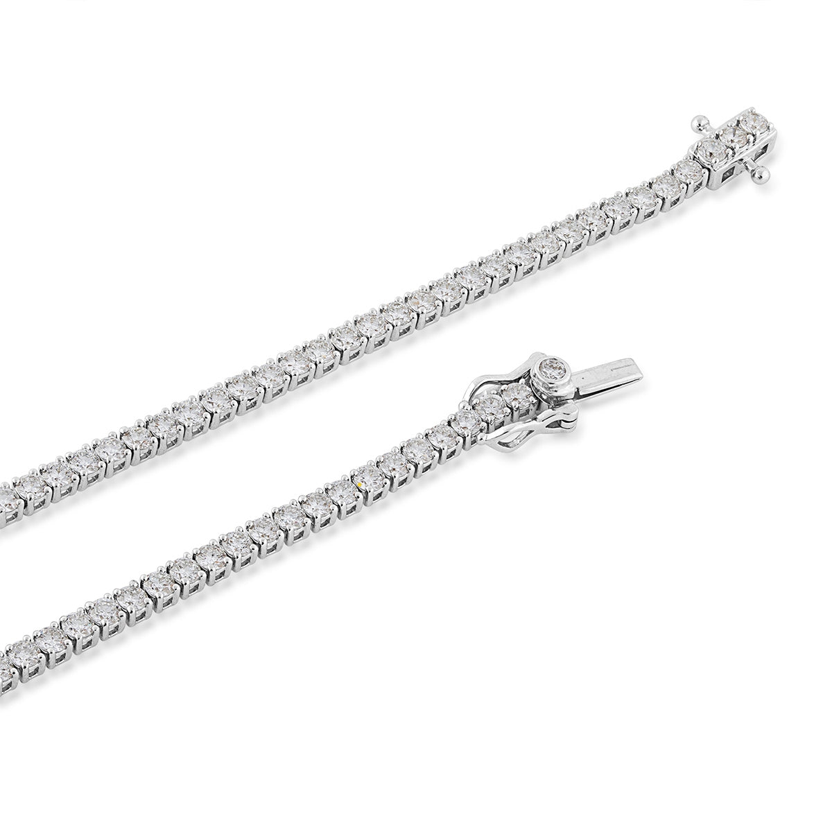 Adamante 10 ct. tw. Lab-Grown Diamond 16-inch Tennis Necklace in 14K White Gold front view