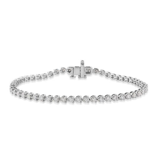 Adamante 3 ct. tw. Lab-Grown Diamond 7-inch Tennis Bracelet in 14K White Gold
