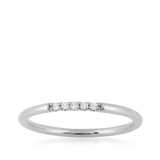 Perfect Match Diamond Accent Anniversary Ring in 10K White Gold