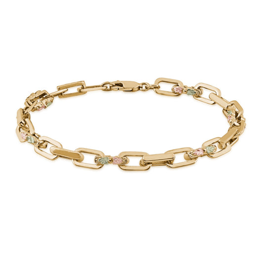 Black Hills Gold 5.5mm 7.5-inch Link Bracelet in 10K Yellow Gold