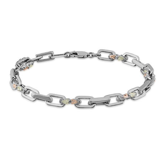 Black Hills Gold 5.5mm 7.5-inch Link Bracelet in Sterling Silver