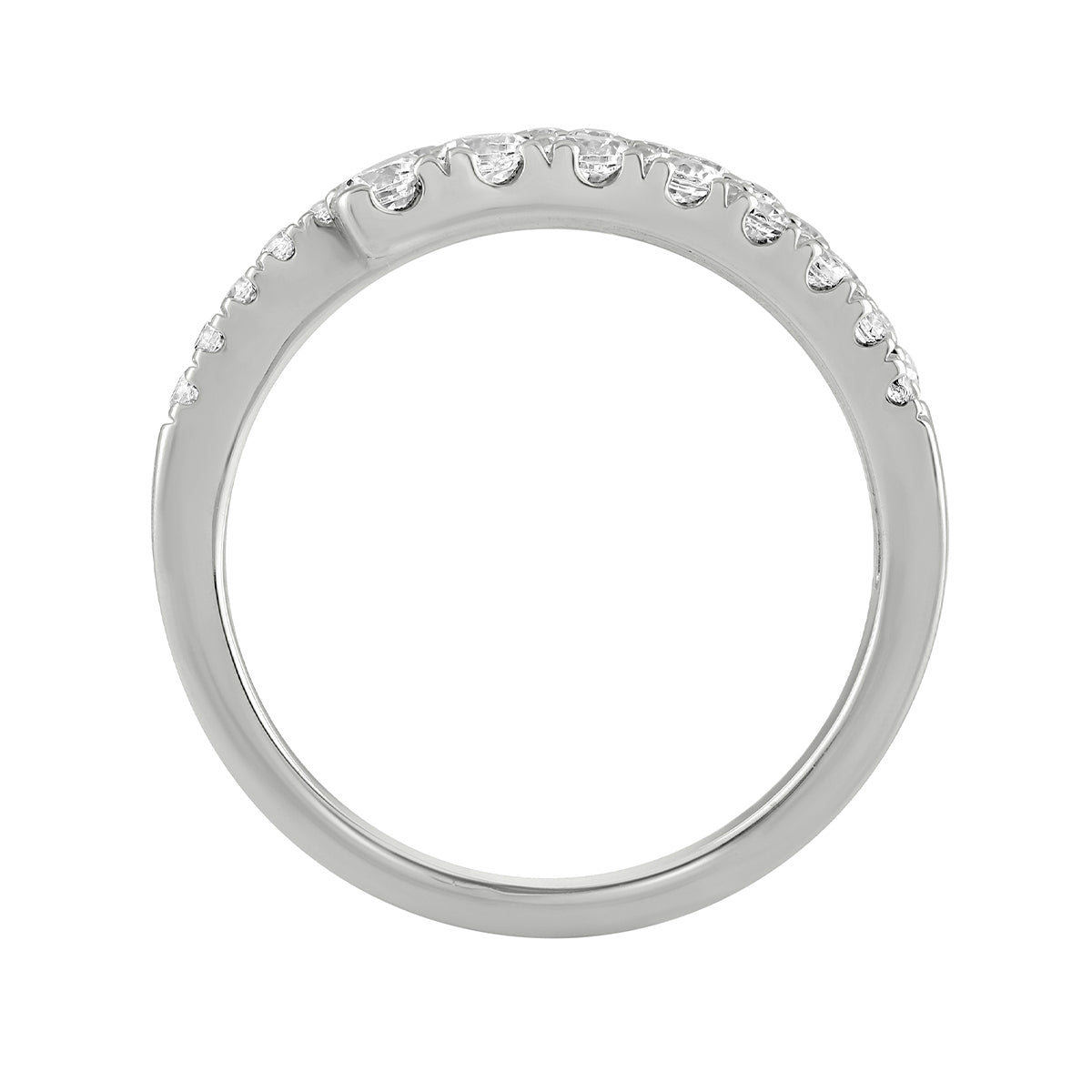 1 ct. tw. Diamond Wrap Ring in 14K White Gold close-up detail