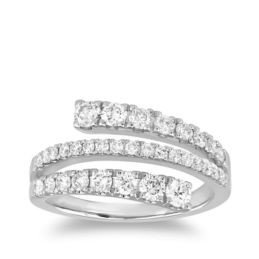 1 ct. tw. Diamond Wrap Ring in 14K White Gold